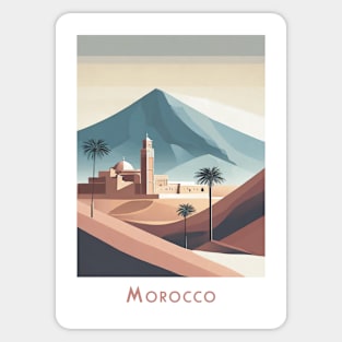 Enchanting Morocco Desert Landscape Sticker